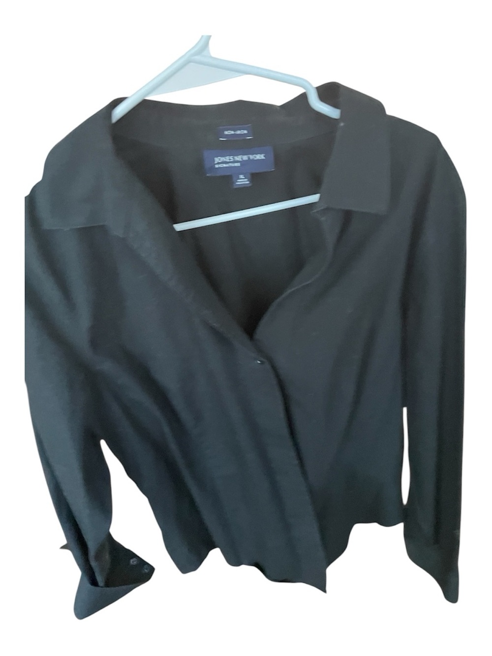 Jones New York Black Button-Down Shirt